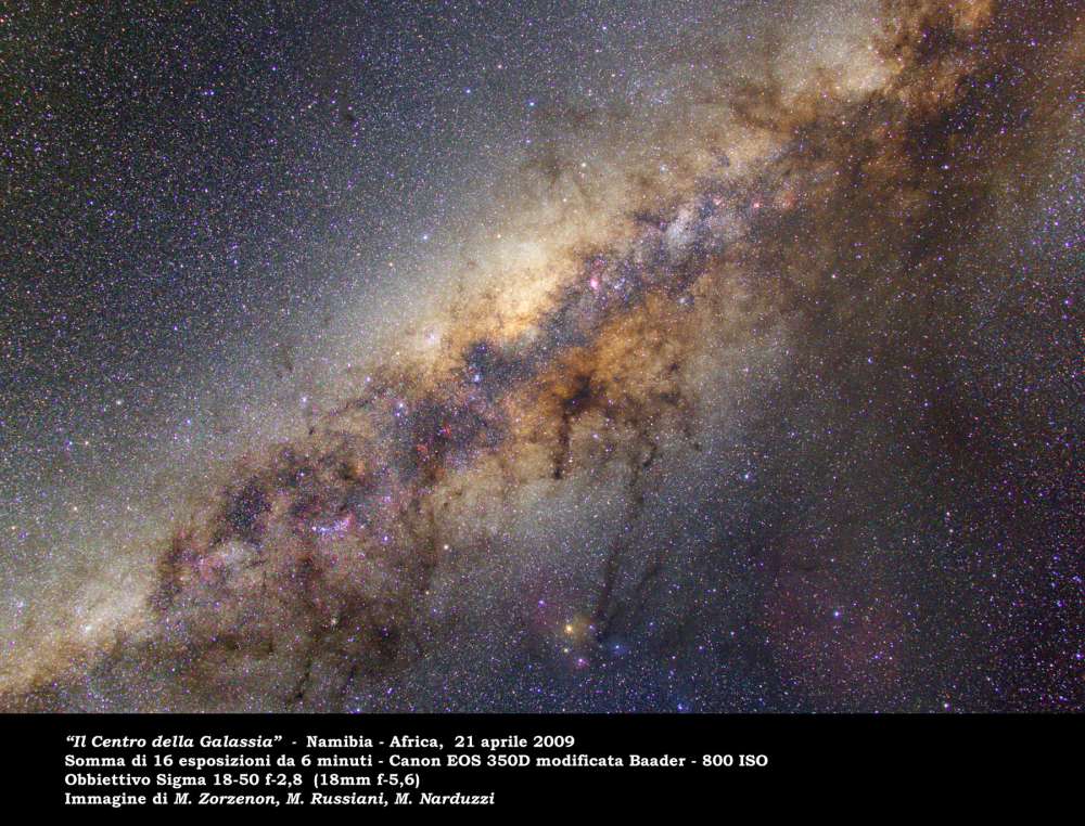 Milk Way photographed by Zorzenon, Russiani and Narduzzi from namibia: 127 KB