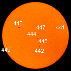 La fotosfera il 29 agosto 2003; 7 kB; link 123 kB