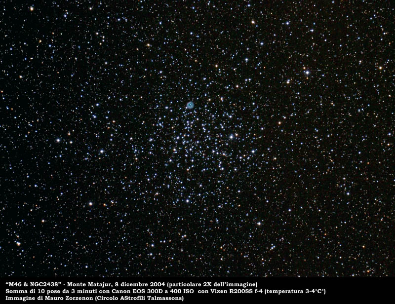 Open cluster M 46: 150 KB