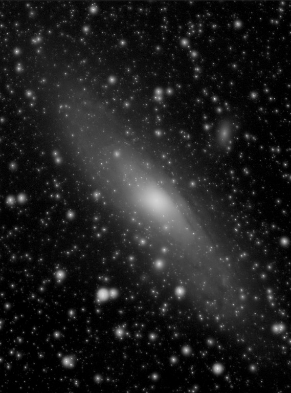 Andromeda galaxy (M31): 102 KB; click on the image to enlarge
