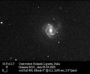 Elliptical galaxy M61: 25 KB; click on the image to enlarge