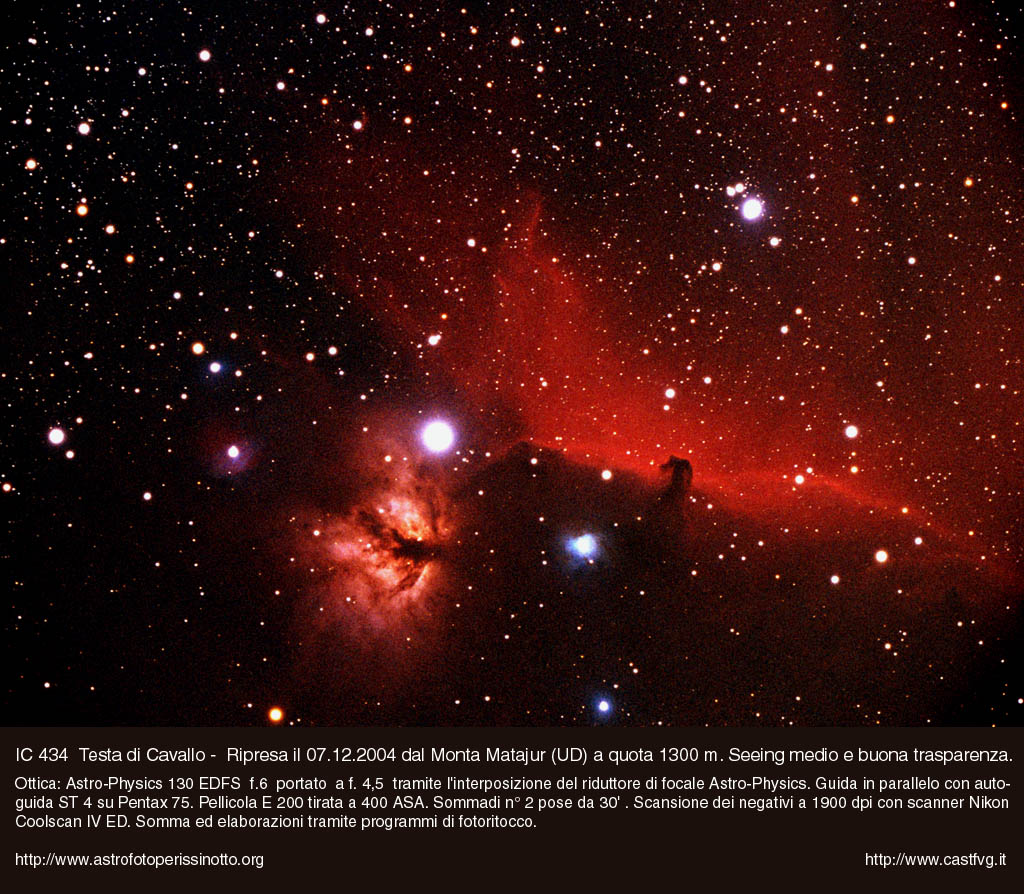 Nebulose Fiamma e Testa di Cavallo: 213 KB; clicca l'immagine per ingrandirla