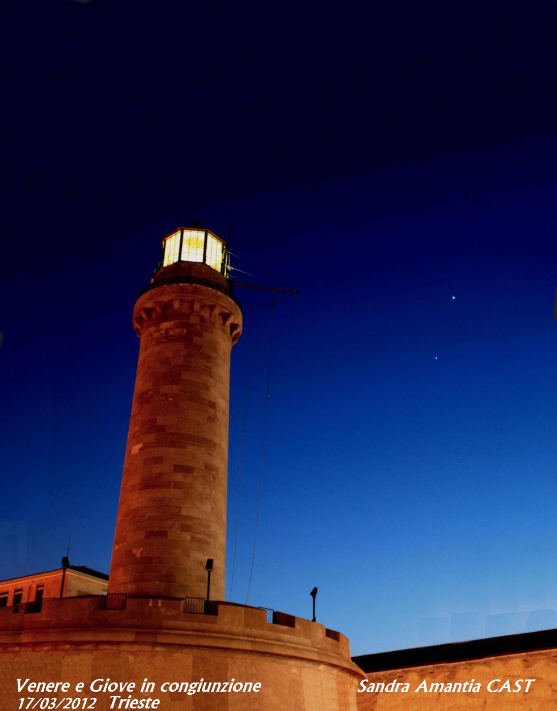 Venus in conjunction with Jupiter near the Trieste lighthouse: 91 KB; click on the image to enlarge at 2000x1955 pixels