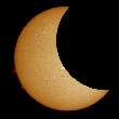 Partial eclipse photographed in Talmassons (Italy) by Enrico Perissinotto: 234 KB