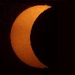 Partial eclipse photographed from Talmassons (Italy) by Paolo Beltrame: 543 KB