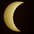 Partial eclipse photographed from Talmassons (Italy) by Paolo Beltrame: 147 KB
