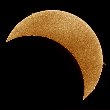 Partial eclipse photographed from Talmassons (Italy) by Enrico Perissinotto: 230 KB