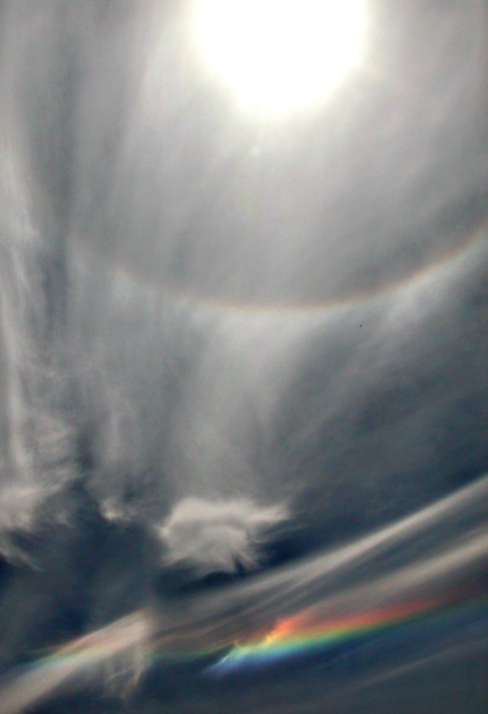 Solar circle with circumhorizon arc: 124 KB; click on the image to enlarge