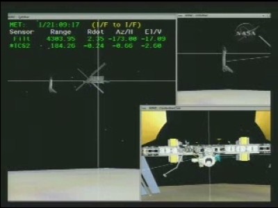 Lo shuttle si avvicina alla ISS: 23 KB