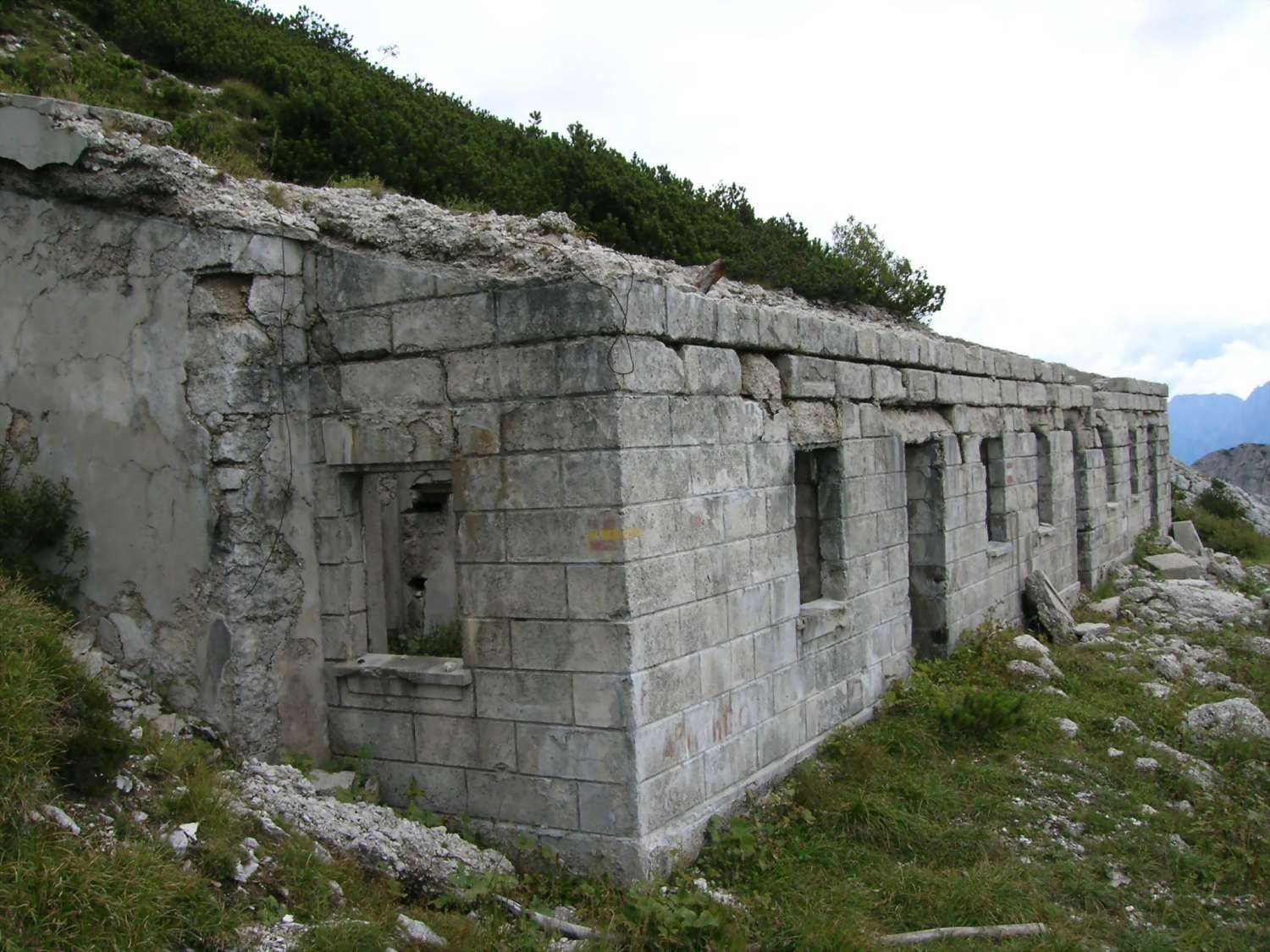 The Great World War blockhouse: 188 KB; click on the image to enlarge